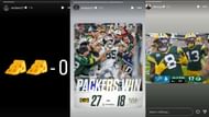 Anthony Davis and Dyland Harper celebrate Green Bay's win on their IG accounts. (Credits: @antdavis23, @dylharpp/IG)